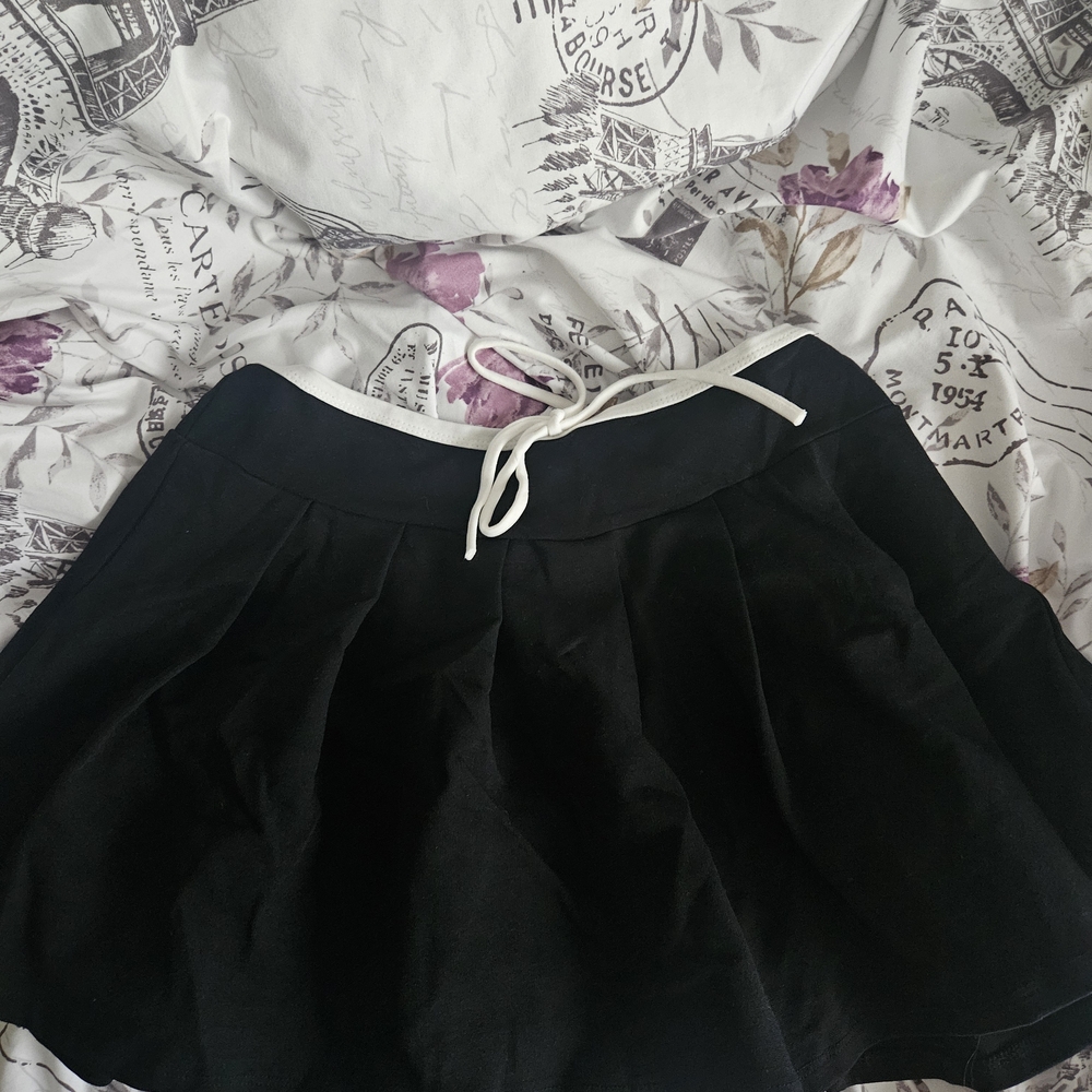 Black Skirt with White Trim